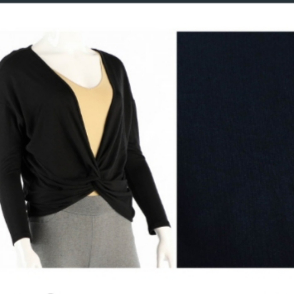 Black cross knot sweater